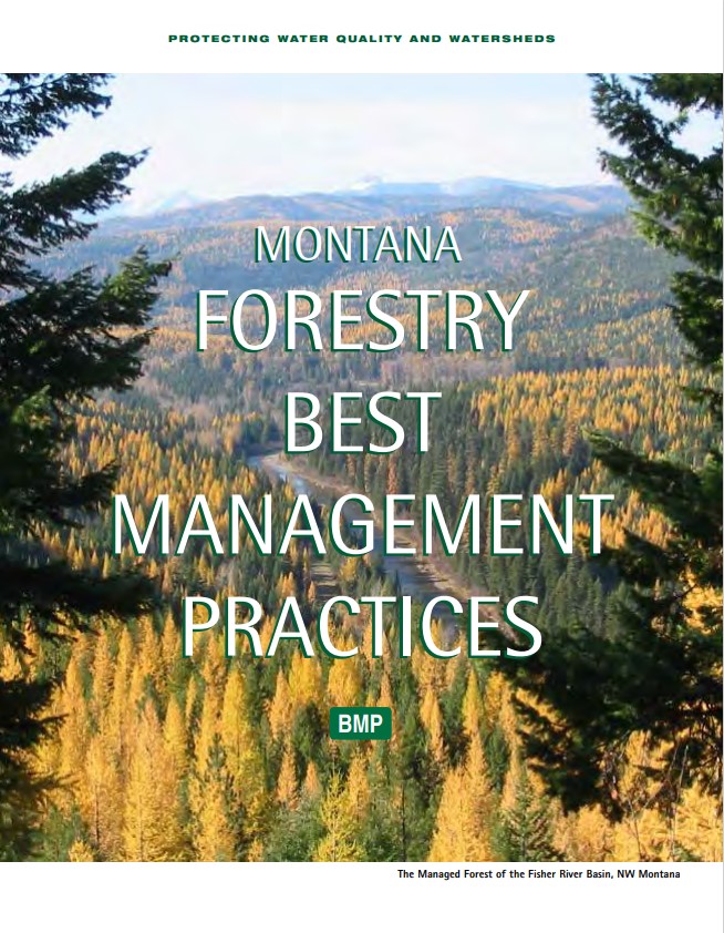 front page of BMP book with larches in the mountains during the fall 