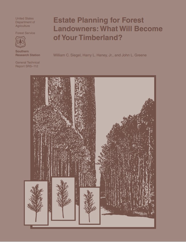 Front cover of Estate Planning for Forest Landowners Publication