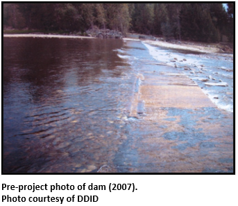 Photo of the canal being prepared for lining