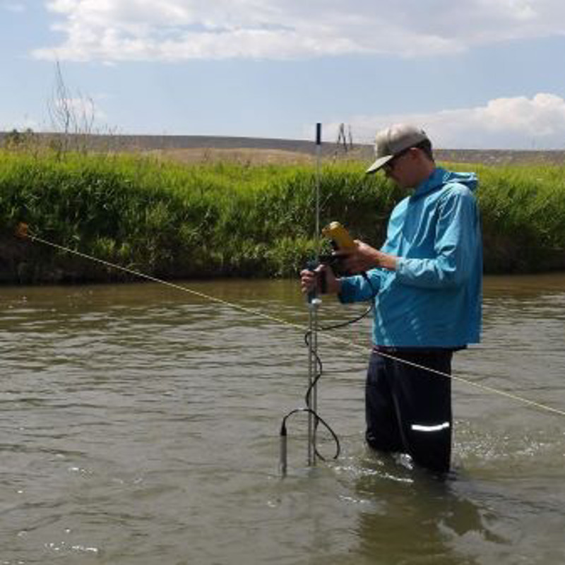 Man standing in stream